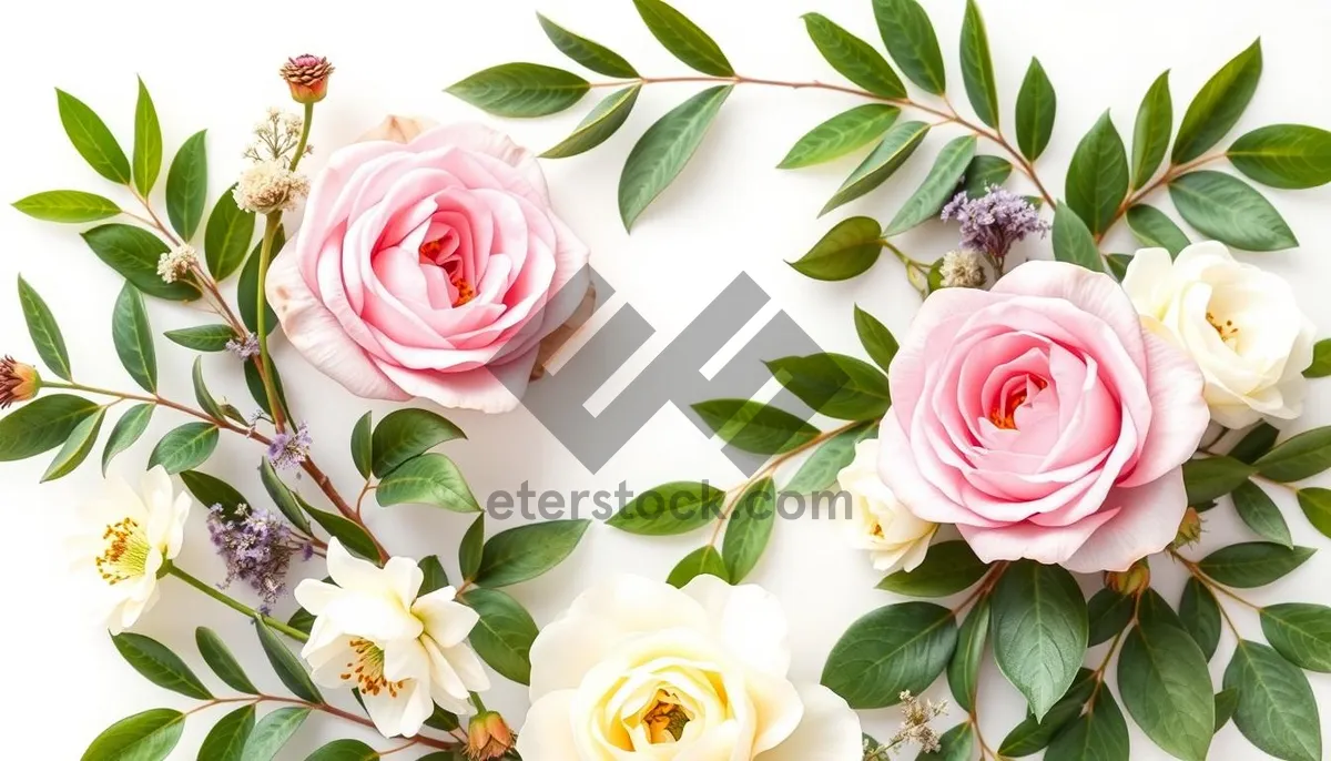 Picture of Romantic pink rose bouquet for wedding celebration