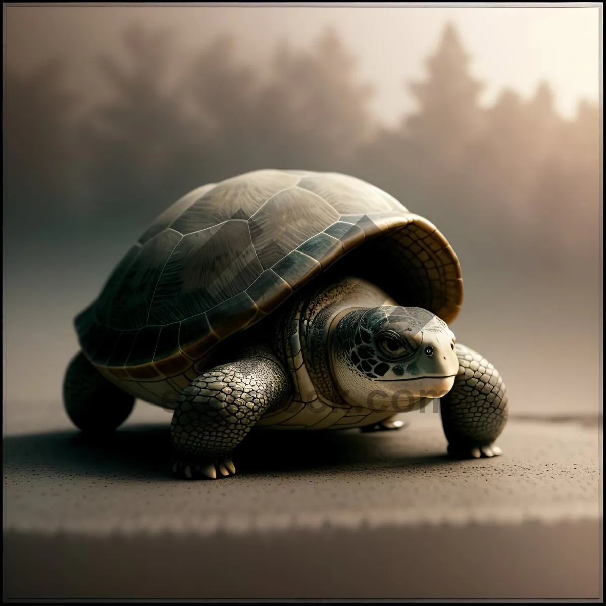 Picture of Terrapin Turtle: Cute Reptile With a Protective Shell