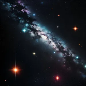 Dark Galaxy Glow in Space Fantasy Universe Wallpaper