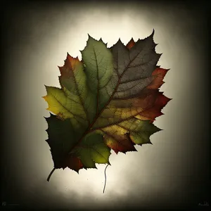 Golden Maple Leaf in Autumn Forest