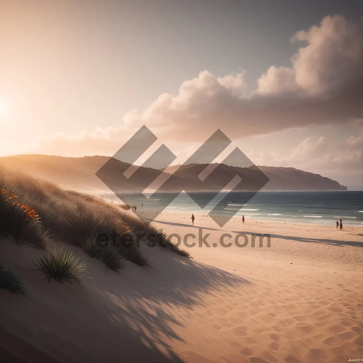 Picture of Tranquil Sunset over Sandy Beach