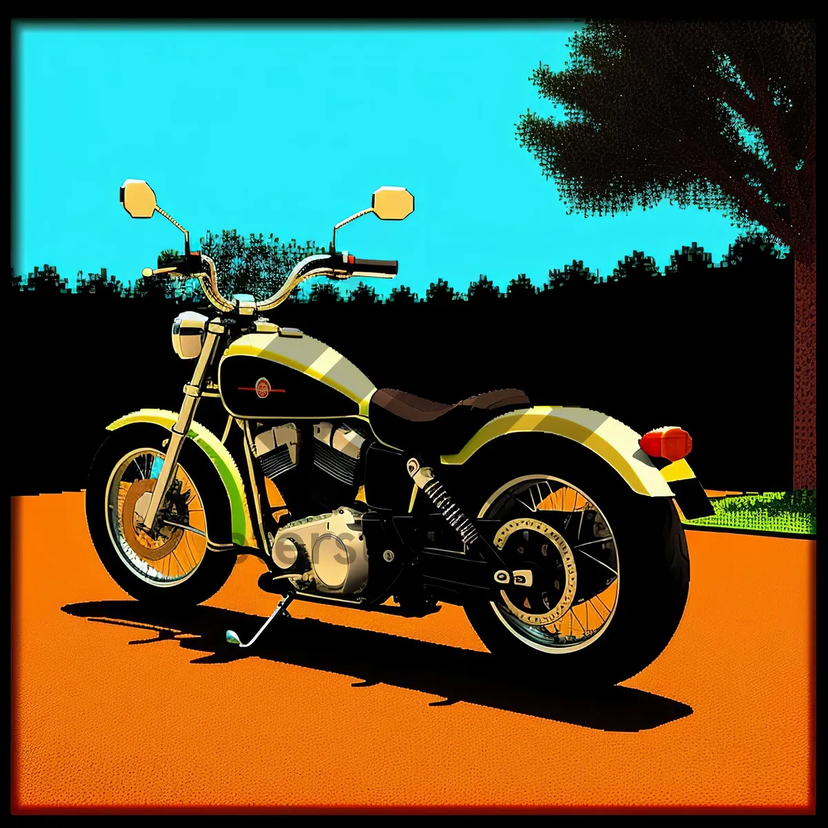 Picture of Vintage cockpit silhouette with grunge art design