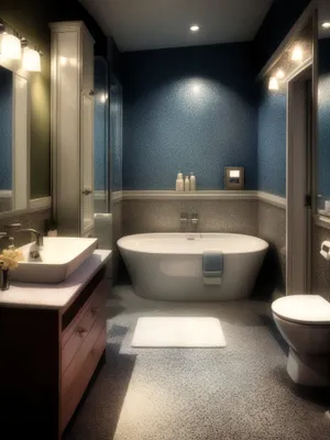Modern Luxury Bathroom with Stylish Sink
