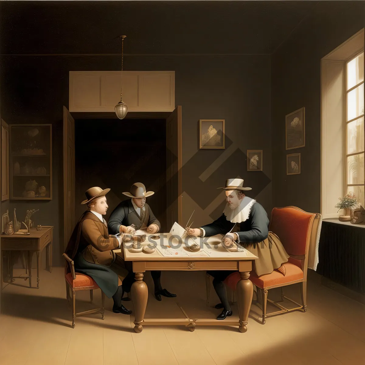 Picture of Modern Office Meeting Room with Business Professionals