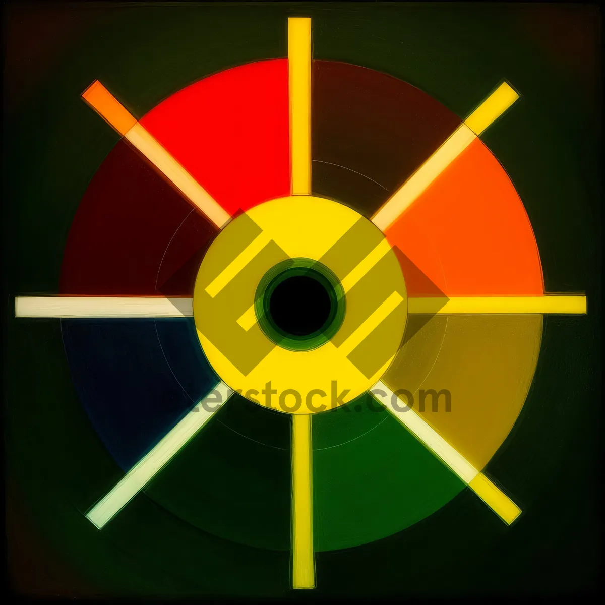Picture of Black Heraldry Circle Design Symbol