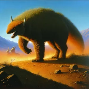 Wild Mammal: Armadillo-Bear in Triceratops Fur