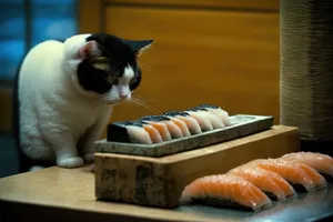 Cute Cat Sushi Lover