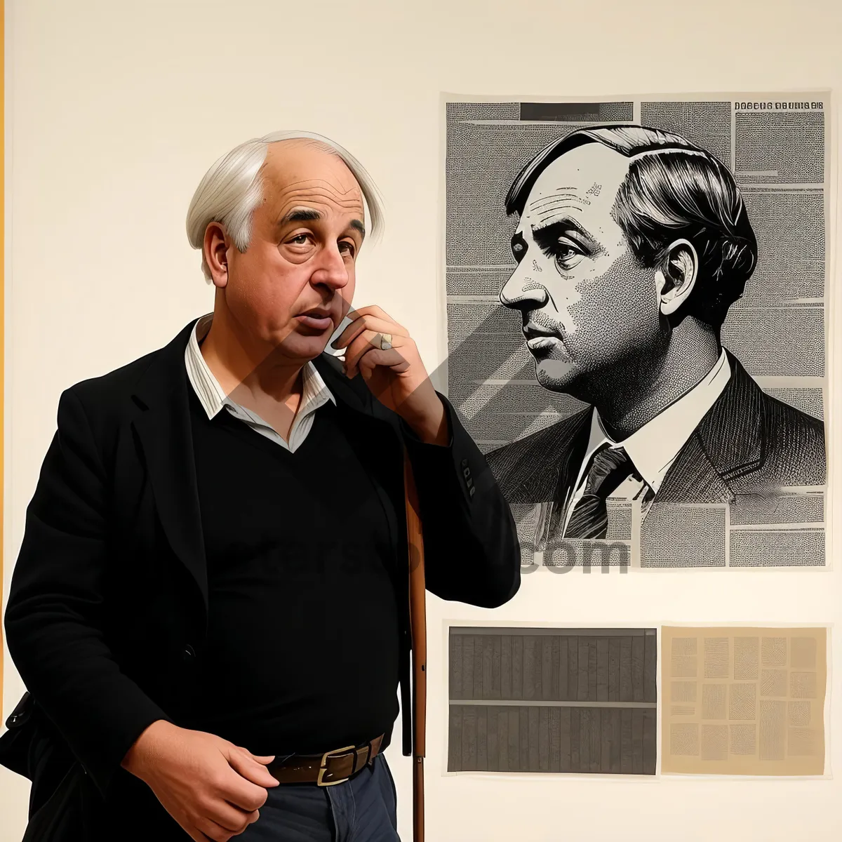 Picture of Confident Businessman Talking on Phone