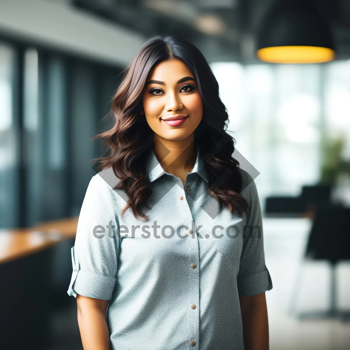 Picture of Cheerful businesswoman with a pretty smile