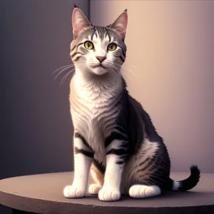 Adorable Gray Tabby Cat with Curious Eyes