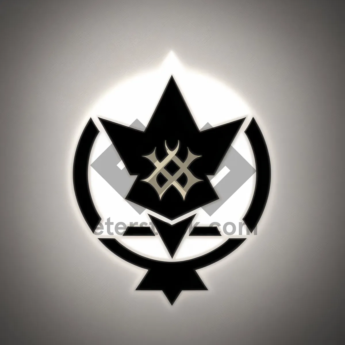 Picture of Graphic Heraldry Symbol with Black Star