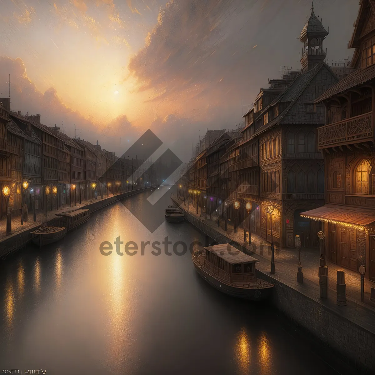 Picture of Nighttime Reflection of Cityscape on Water: Bridge and City Lights"
 
or
 
"City Skyline Illuminated by Bridge at Night: Architectural Beauty