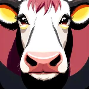 Artistic Cartoon Mask Disguise Portrait with Colorful Attire
