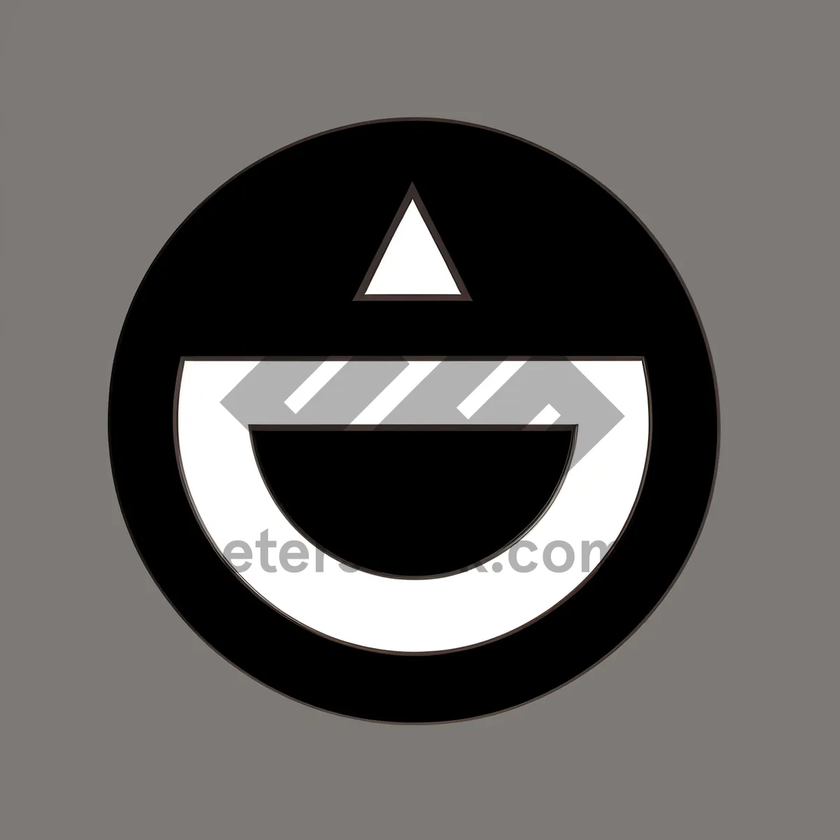 Picture of Black 3D Round Button Icon