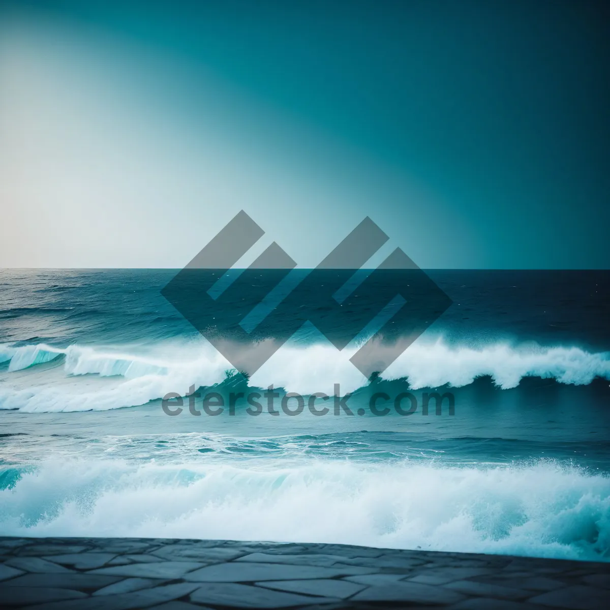 Picture of Serene Summer Sunset Over Tropical Beach