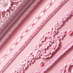 Pink Paisley Cotton Fabric Design