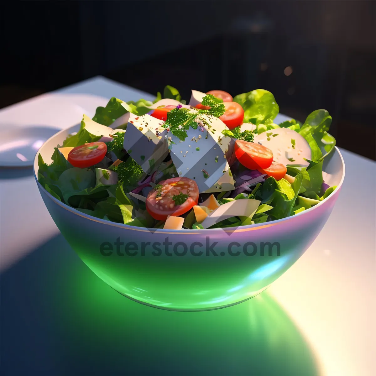 Picture of Delicious Vegetarian Bowl with Guacamole and Tomatoes