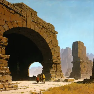 Ancient Roman Triumphal Arch: Historic Landmark and Monument