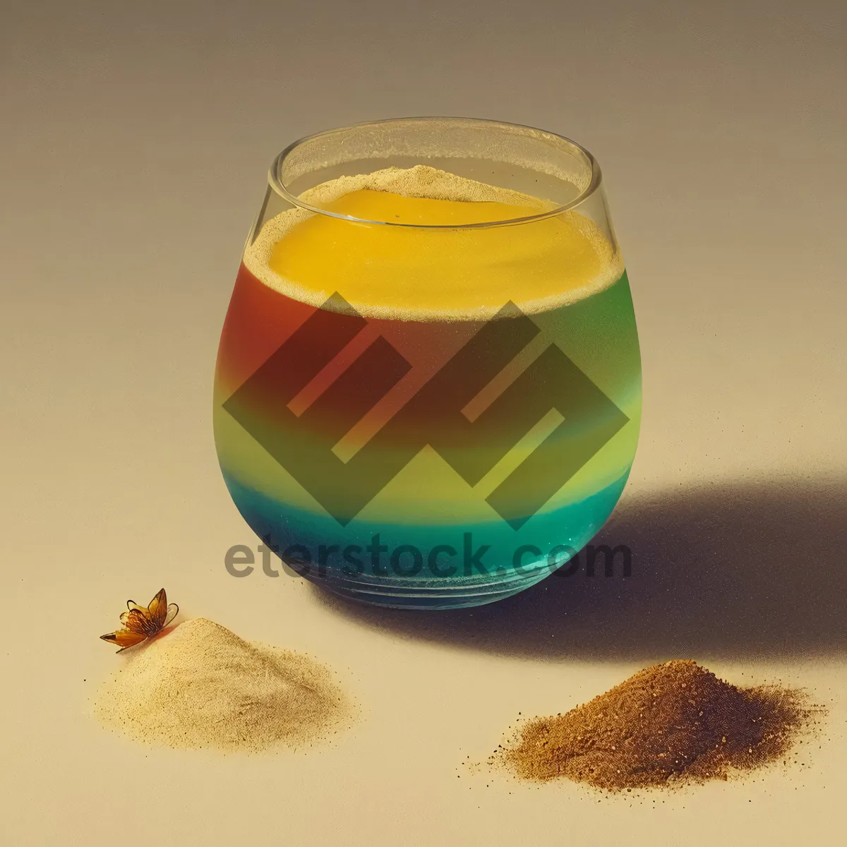 Picture of Refreshing Herbal Tea in Glass Cup