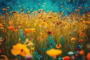 Colorful Poppy Flower in Soft Lighting Apparatus