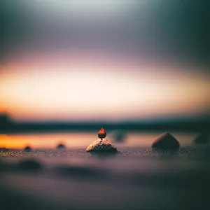 Vibrant Sunset Sky with Silhouetted Landscape