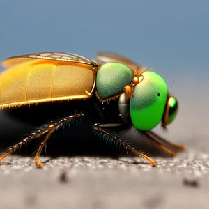 Colorful Ladybug on Green Leaf