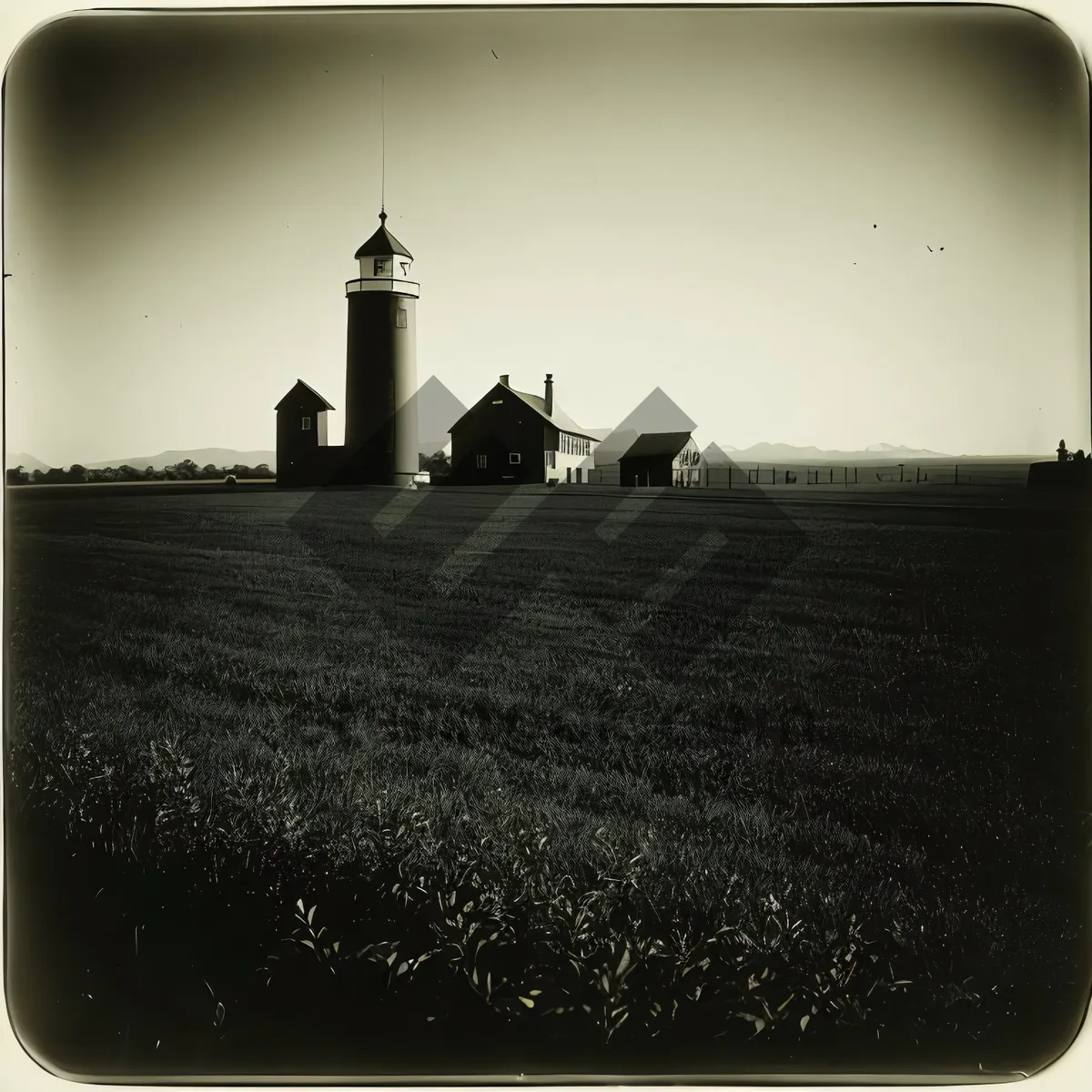 Picture of Majestic Coastal Fortress with Tower and Lighthouse