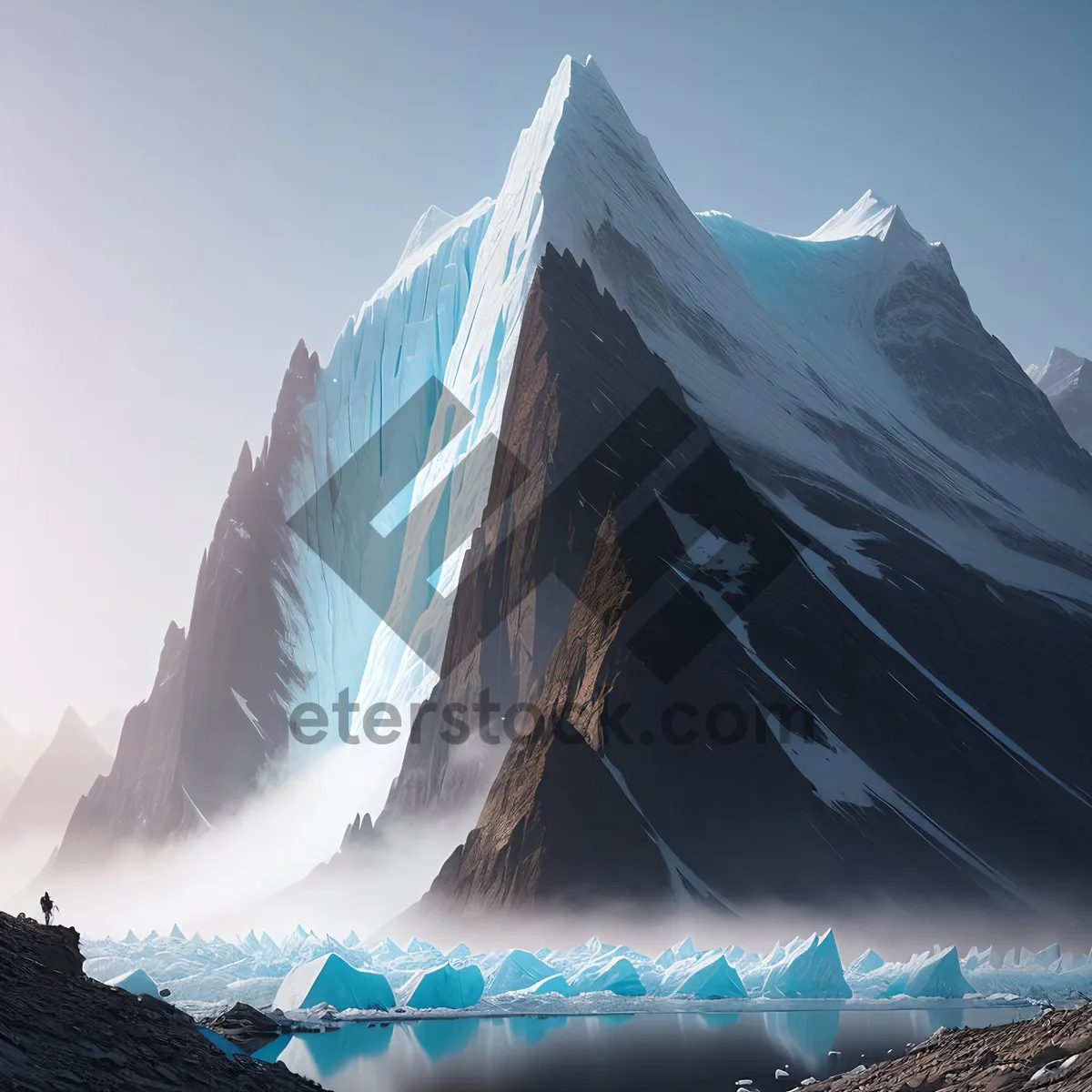 Picture of Majestic Ice-Capped Mountain Range