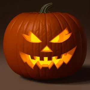 Festive Pumpkin Jack-O'-Lantern Candle Decoration