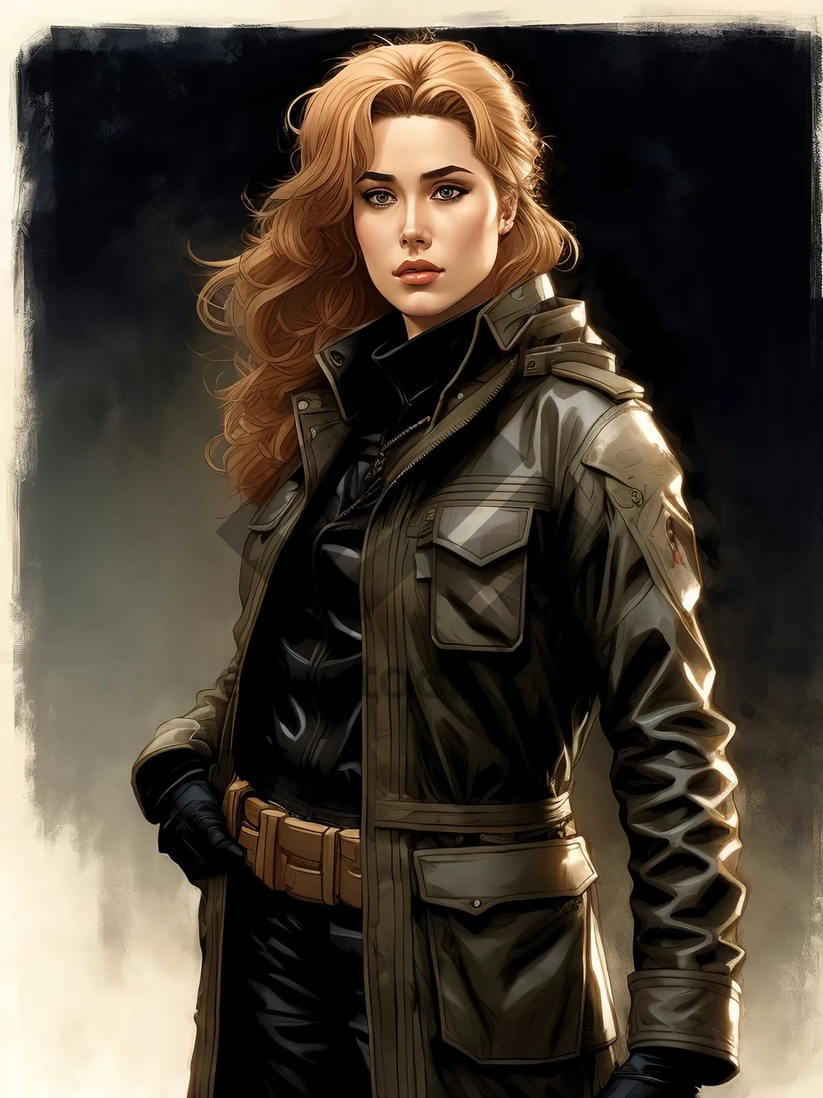 Picture of Stylish Lady Posing in Trench Coat