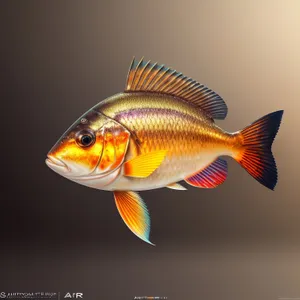 Vibrant Goldfish Swimming in Aquarium