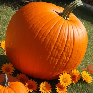 Colorful Pumpkin Patch Decoration for Autumn Harvest Festival