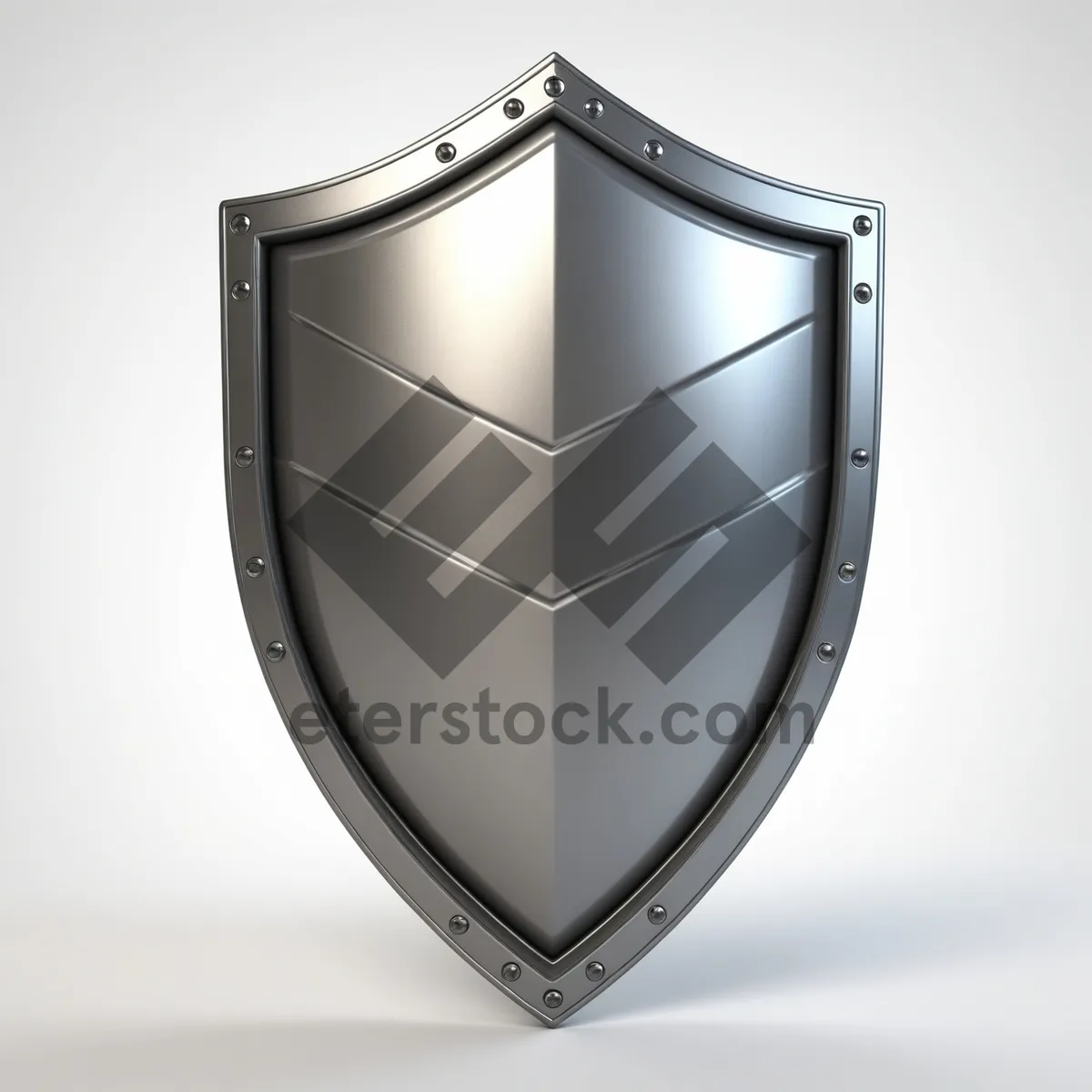 Picture of Shiny metal shield with heart emblem design