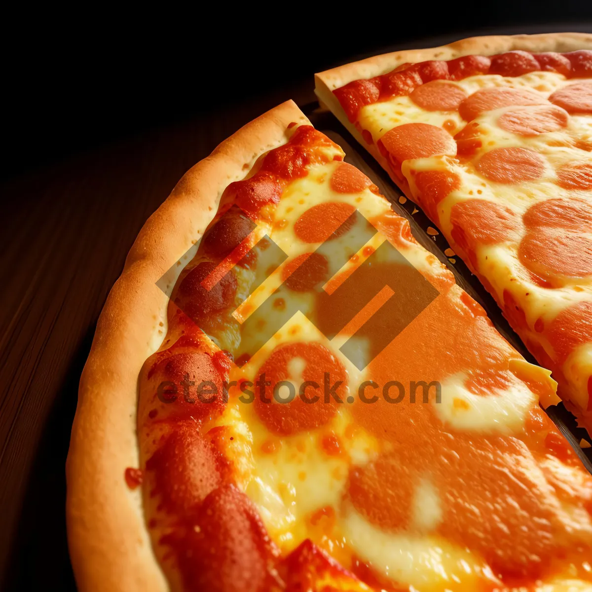 Picture of Delicious Gourmet Pizza with Cheese and Pepperoni