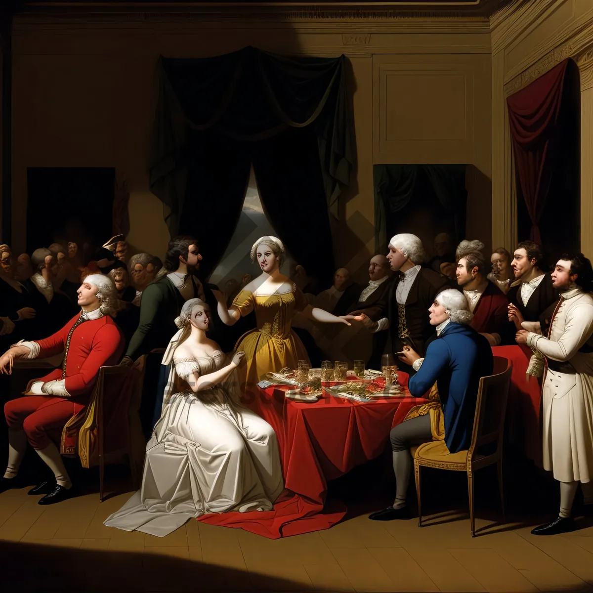 Picture of Professional group of business people smiling in meeting.