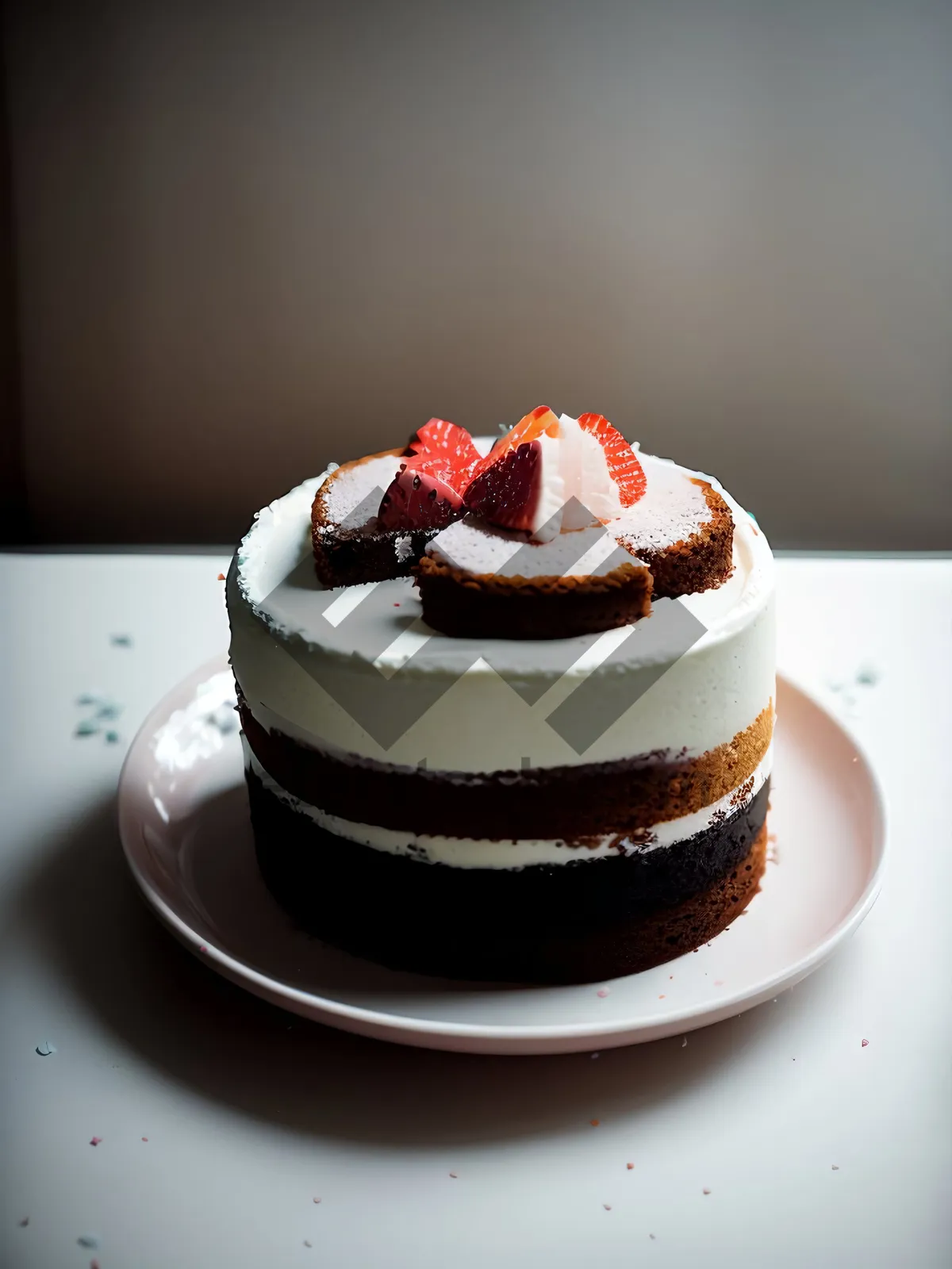 Picture of Irresistible Strawberry Chocolate Cake with Mint Syrup