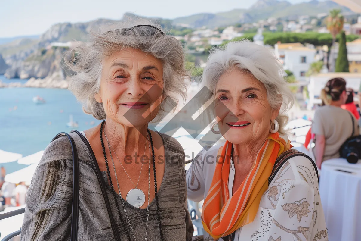 Picture of Happy elderly couple smiling together in the park