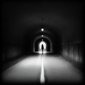 Mystic Path through Ancient Church Corridor