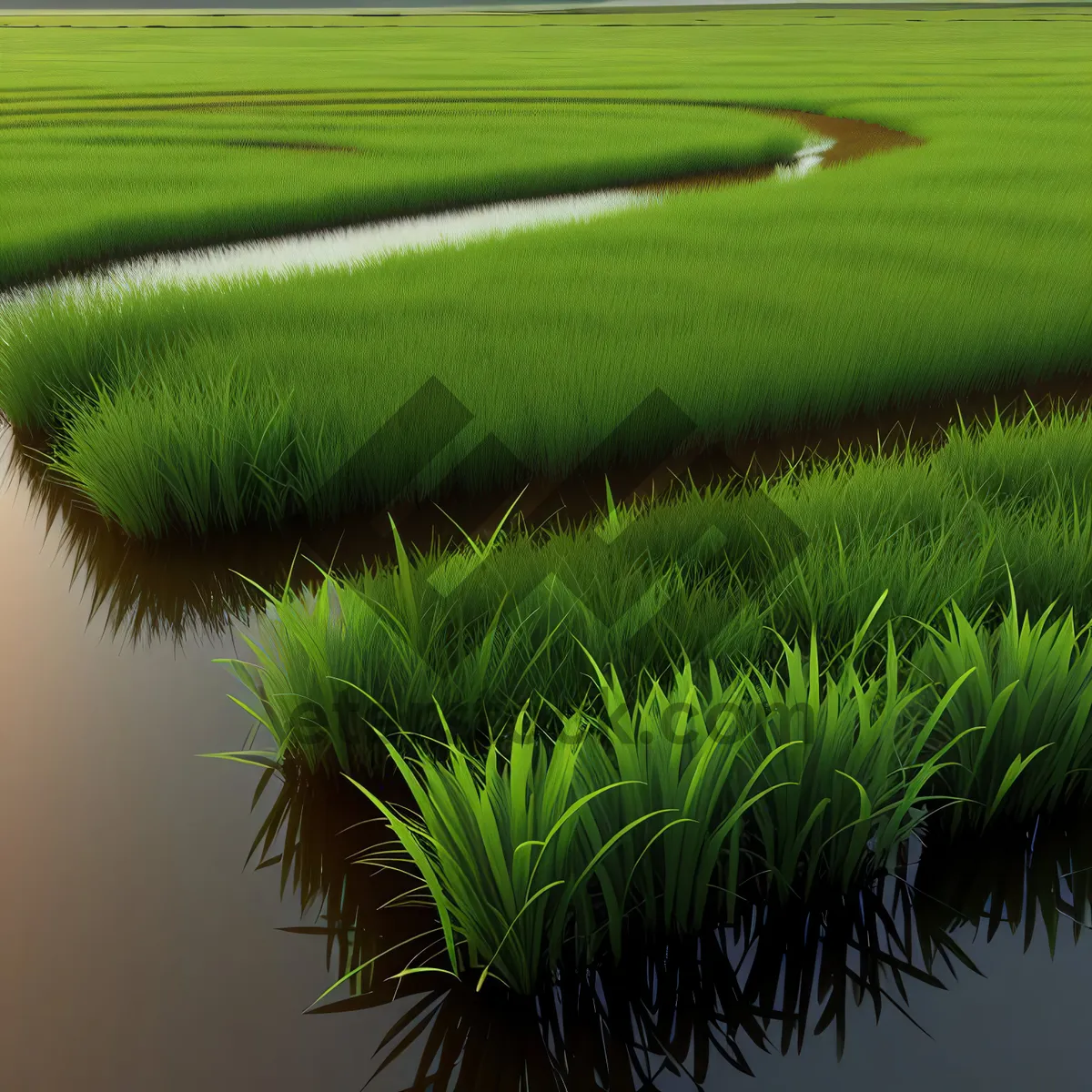 Picture of Lush Green Meadow in Full Bloom