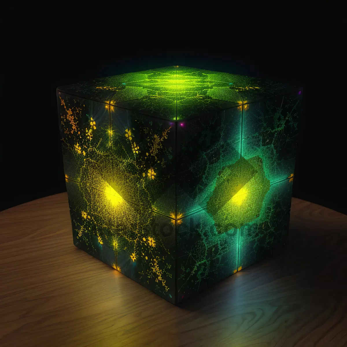 Picture of Glass tea cup on wooden table top