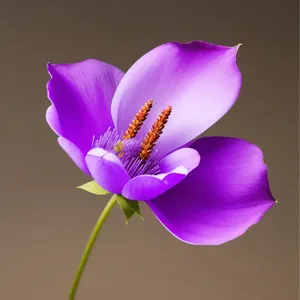 Blooming Purple Lotus in Water