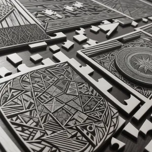 Architectural Money Maze Tile: Mosaic Pattern
