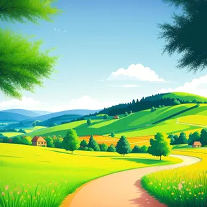Idyllic Golf Course with Sweeping Rural Landscape