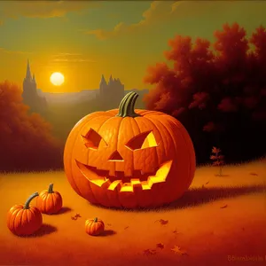 Nightfall Pumpkin Jack-o'-Lantern: Glowing Autumn Decoration