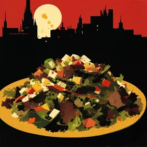 Delicious Gourmet Meal with Meat and Vegetables