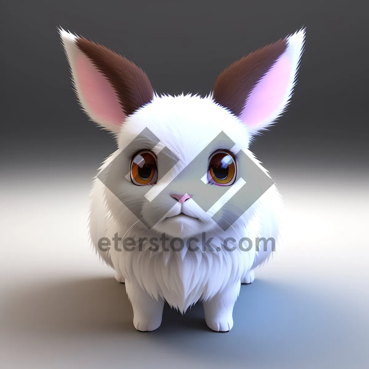 Picture of Fluffy Bunny Ear Cuteness in Studio