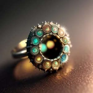 Bright Shiny Bangle Ring in Decorative Light