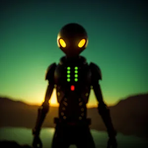 Automaton Silhouette Man – 3D Cartoon Figure.