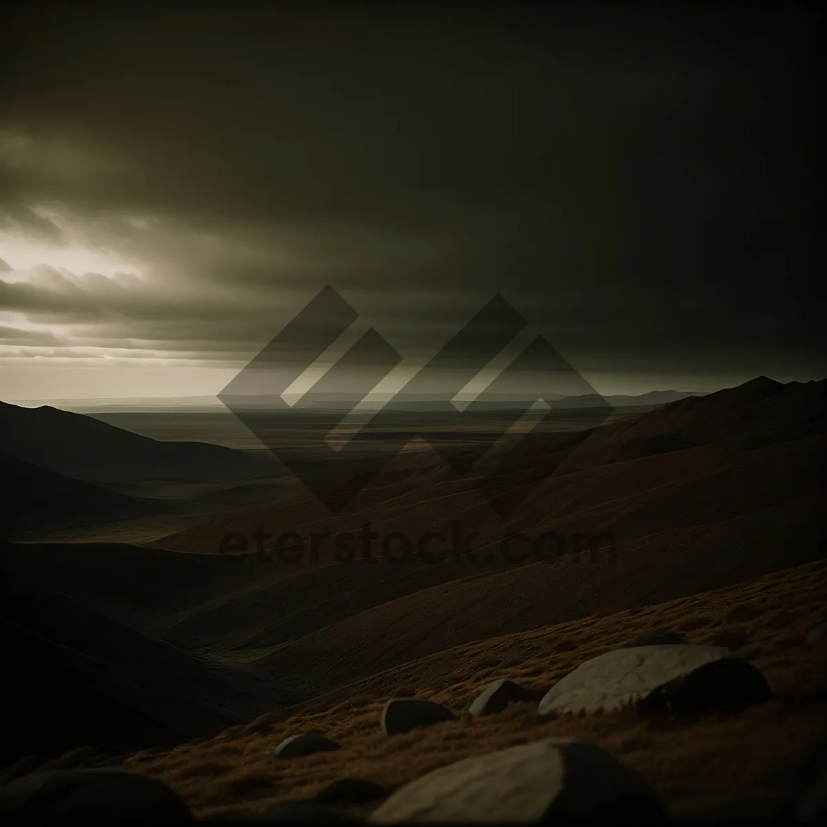 Picture of Grand Canyon Sunset Over Desert Mountains