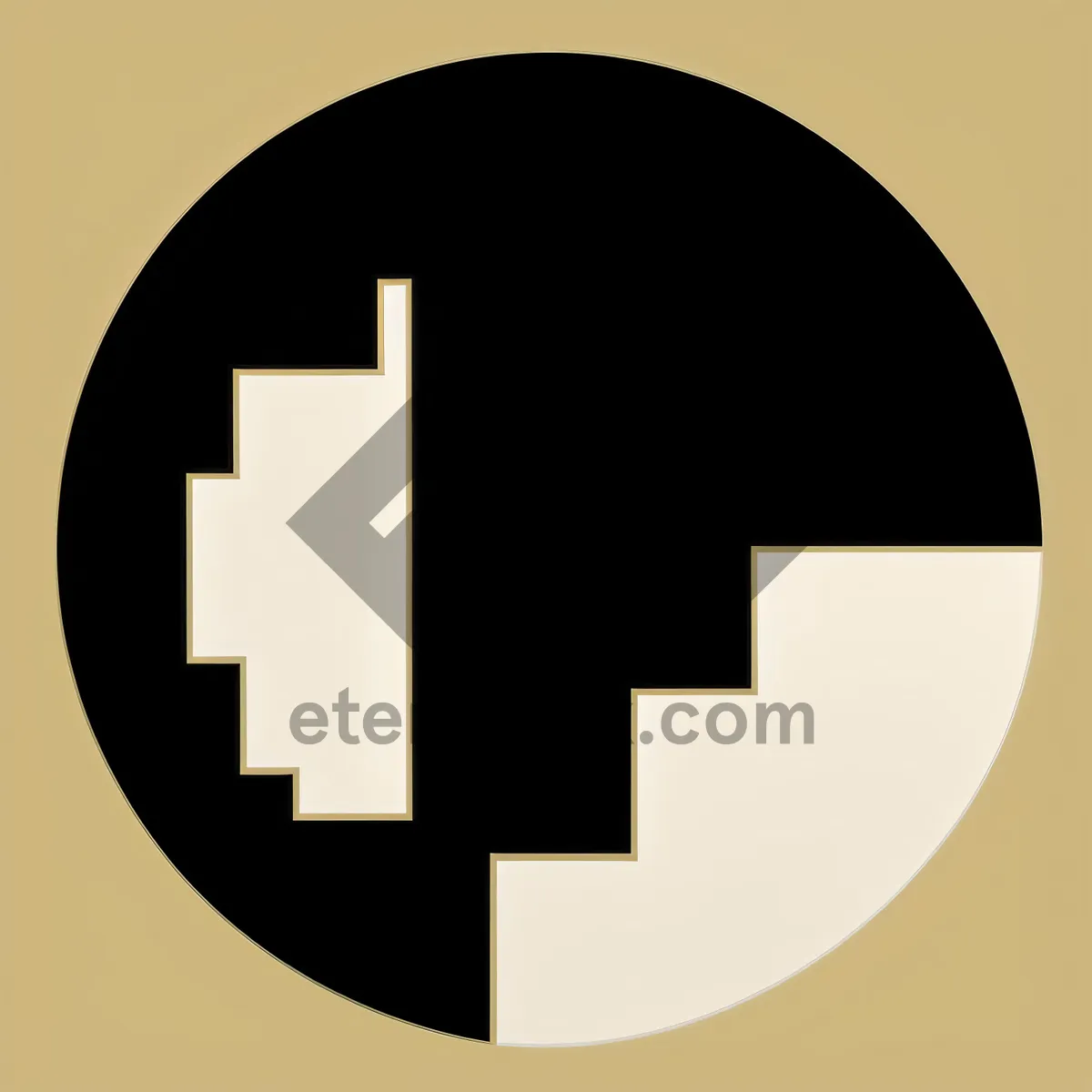 Picture of Black Round Button Graphic Icon with Shiny Reflection